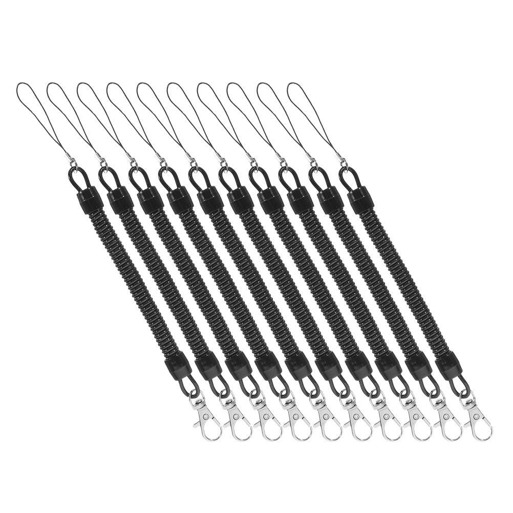 Fishing Kayak Paddle Leash - 10個入り釣り用ランヤード、頑丈な伸縮式コイルテザー、ロッド、カヤック、パドルボード用アクセサリー、ツールリーシュ、釣り用ツールロープ