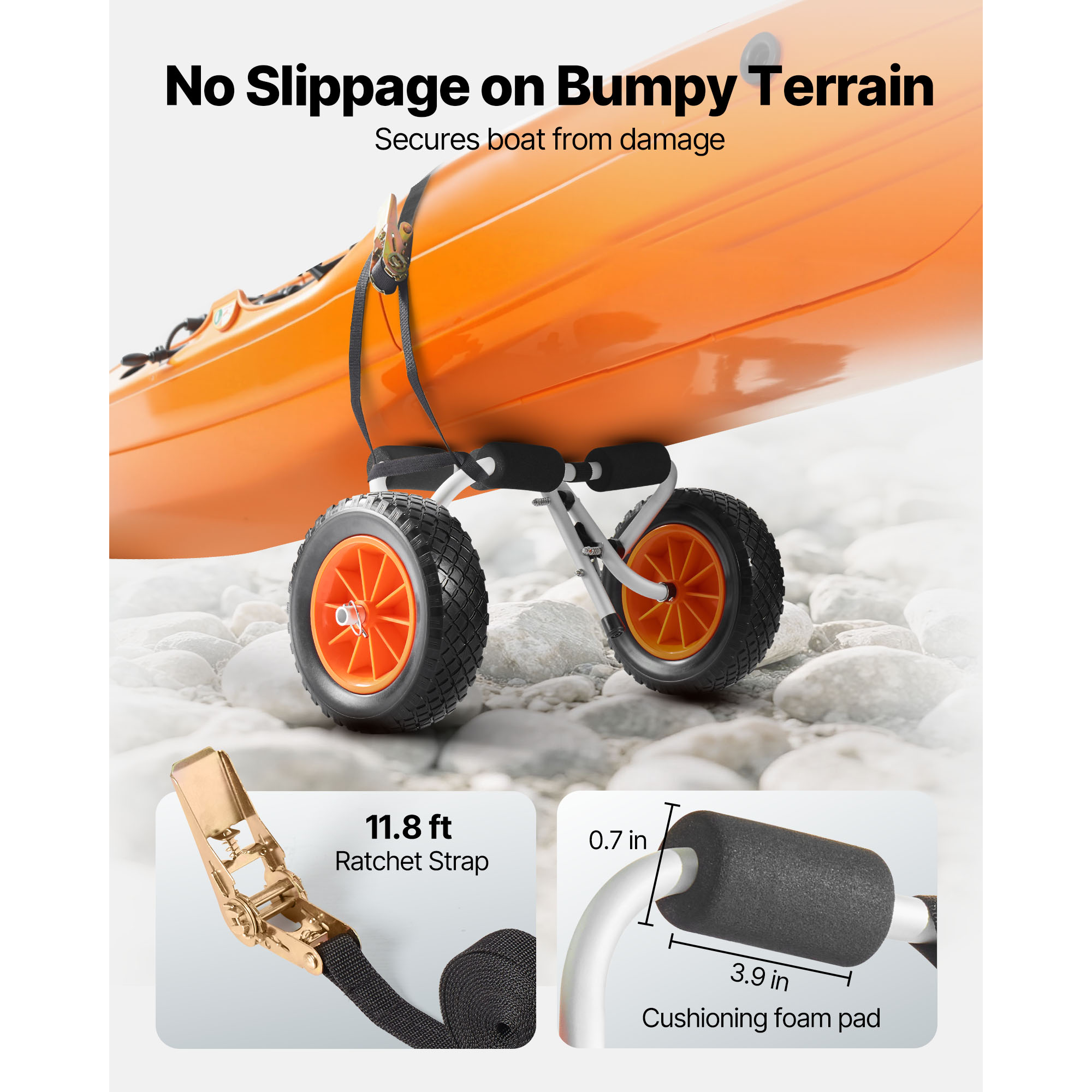 SucceBuy 200ポンド カヤックカート 折りたたみ式 - Fishing Kayak Crate のレビューと価格