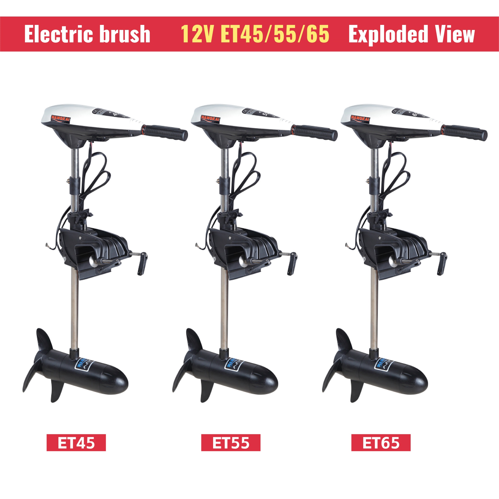 12V 600W、推力55ポンドの高性能電動トロリングモータ - Fishing Kayak Trolling Motor のレビューと価格