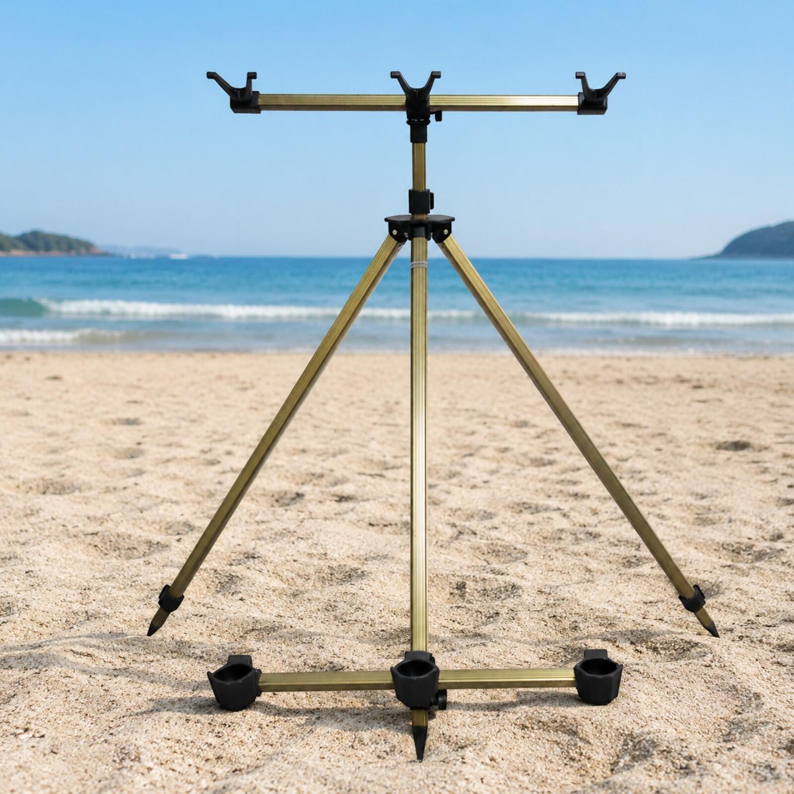 持ち運び可能な釣り竿スタンド。3つのクレードル（固定台）と折 - Fishing Kayak Rod Holder のレビューと価格